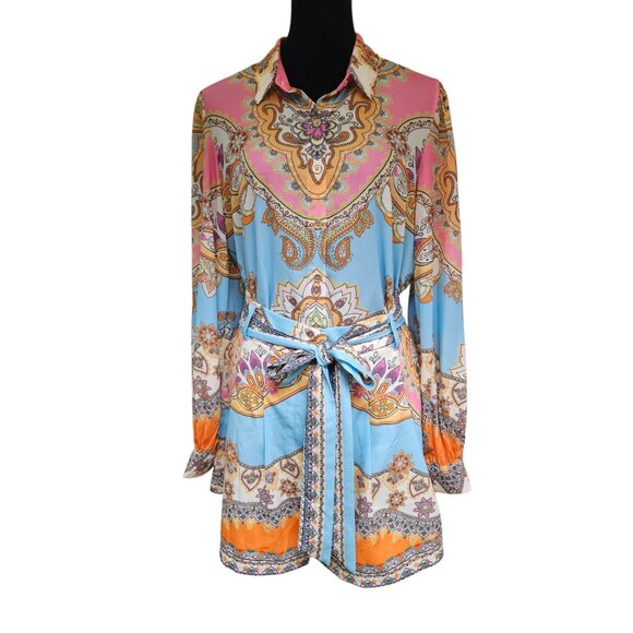 Flying Tomatoe Other - Colorful Beautiful Print Matching Shirt and Shorts Set-NWOT- Size Large